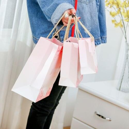 100Pcs bronzing (just sar you) Kraft Paper Gift Bag Festival PaperBag Fashionable Valentine gift Bags For Wedding Birthday Party