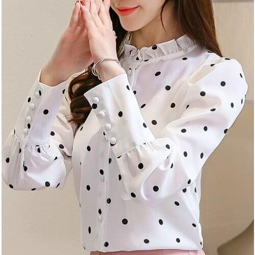 Блузки в горошек DERMSPE China At AliExpress