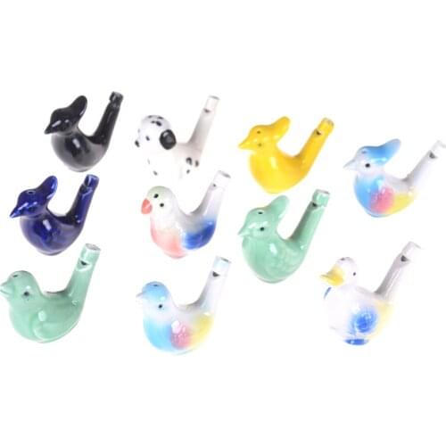 For Kid Early Learning Educational Children Gift Toy Ceramic Bird Whistle Musical Instrument Bathtime Musical Toy