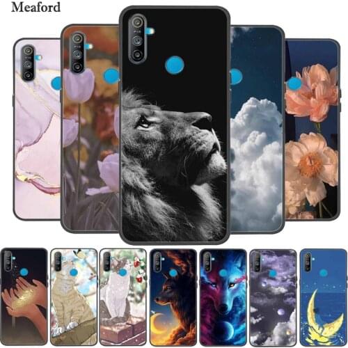 For OPPO Realme C3 C21 Case RMX2020 Bumper Silicone TPU Soft Phone Cover For RealmeC3 RealmeC21 Cases Cartoon Shockproof fundas
