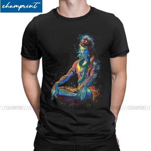 Eternal Lord Shiva In Meditation T Shirt Mens Unique T-Shirts Hindu Ganesha God India Lingam Tee Shirt Gift Idea Clothing