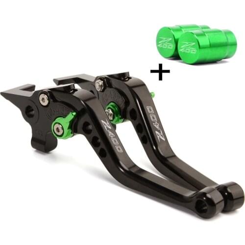 Tire Valve caps Cover & Motorcycles short Brake Clutch Lever For KAWASAKI Z400 NINJA 400 2018 2019