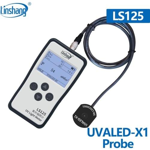 Linshang UVALED-X1 probe UVA LED sensor for LS125 UV power meter test intensity and energy of UV LED point light UV curing