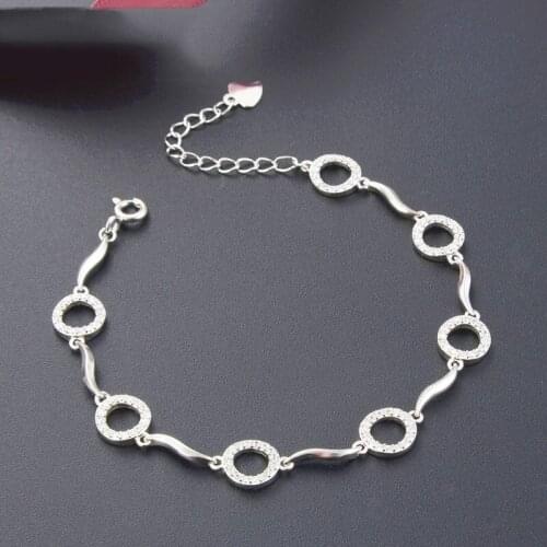 Fashion Bracelet For Women Genuine 925 Sterling Silver Bracelet Jewelry Accessories Anniversary Gift For Lady Party Decoration