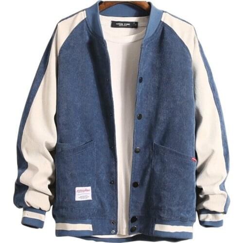Baseball Jacket Mens with Button College Patchwork Jacket Coat Men Plus Size M-3XL Bomber Jacket Men Fashion ,DA743