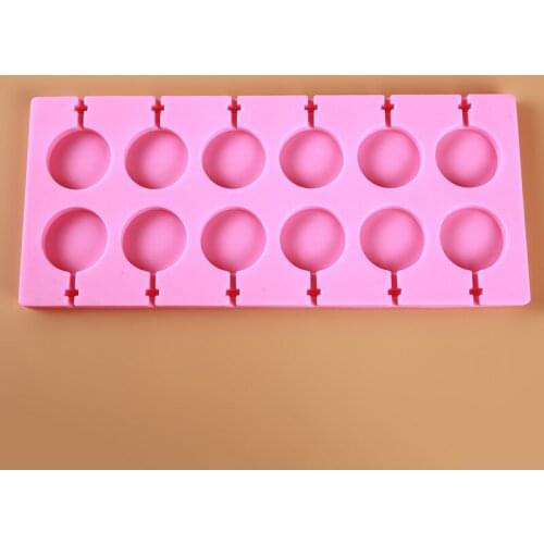 New Cute Flower And Round Lollipop Silicone Mold DIY Fondant Mold Chocolate Fudge Mold Baking Utensils