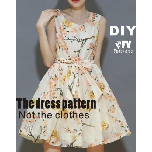 Clothing DIY The dress Dresses Sewing Pattern cutting drawing Womens Dress Sewing Template BLQ-92
