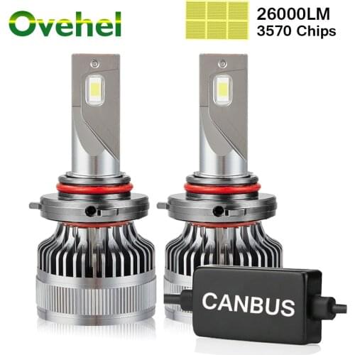 OVEHEL H7 Head Canbus 26000LM BH4 HB3 H11 H8 HB3 9005 9006 Lamp H4 Led Headlight Auto Turbo Running Fog Light Bulbs for Cars