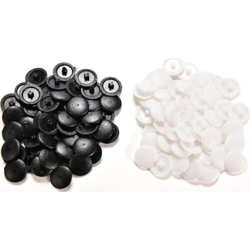 50/200x Plastic Screw Cover Caps Clip On Pozi Head Black White Colours