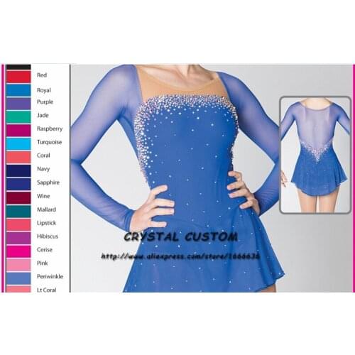 Crystal Custom Figure Skating Dress Girls New Brand Ice Skating Clothes For Competition DR4640