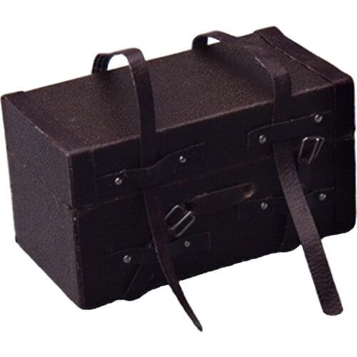 Retro Old Fashioned Miniature Suitcase Toy - Dolls House Treasure Chest 1/12