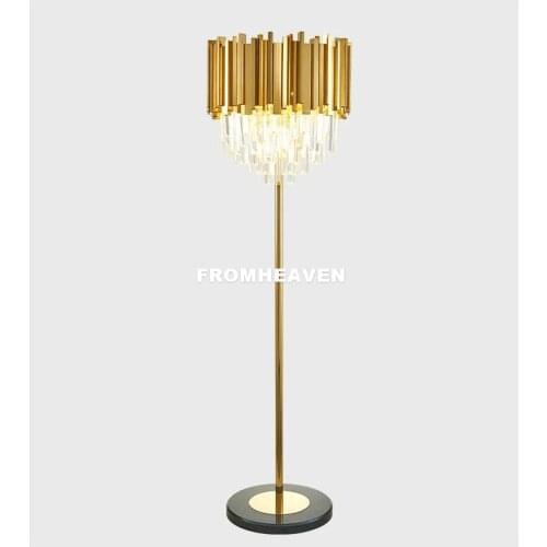 Modern Vintage Crystal Table Light Golden Nordic Tabl Lamp Decora Room Crystal Table Lustres de Cristal Lighting Home Decoration