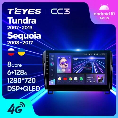 TEYES CC3 For Toyota Tundra XK50 2007 - 2013 Sequoia XK60 2008 - 2017 Car Radio Multimedia Video Player Navigation stereo GPS Android 10 No 2din 2 din dvd