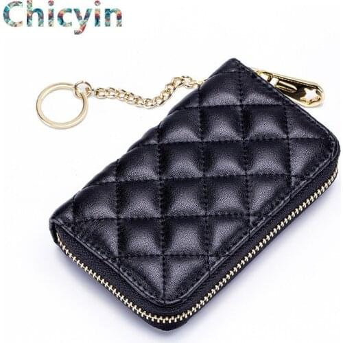 Fashion Women Soft Genuine Leather Coin Purse Card Money Holder Wallet Pouch Mini Purse Zipper Small Change Bag Key Holder