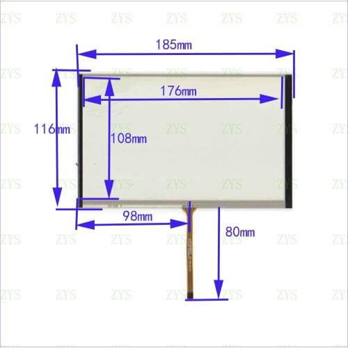 ZhiYuSun HLD-TP-1633 this is compatible 8inch 4lines resistance screen this is compatible blass suitable HLDTP1633