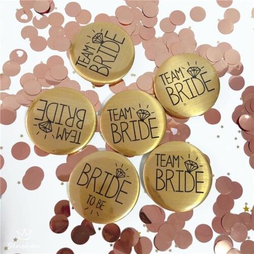 1-10pcs Bridal Badge Bride To Be Bachelorette Party Decorations Team Bride Badge Wedding Decoration Hen Night Party Supplies