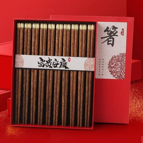 10pairChopsticks Chinese Wooden SushiChop Sticks Tableware ot High Quality Portable Sushi Chop Sticks Set Chinese Chopstick Gift