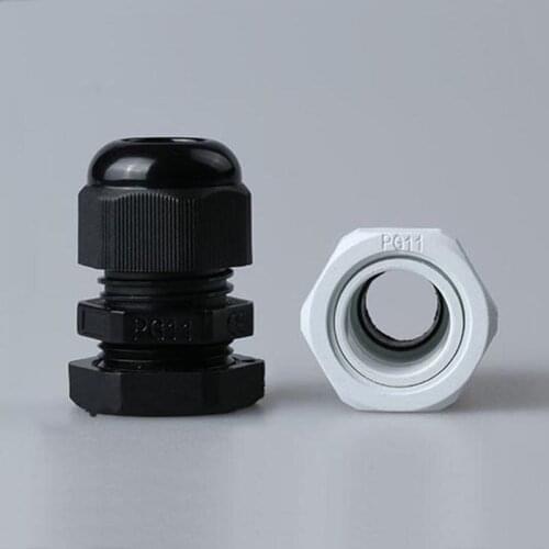 100PCS PG11 Nylon66 Cable Glands Waterproof Level 5-10mm Cable Joint
