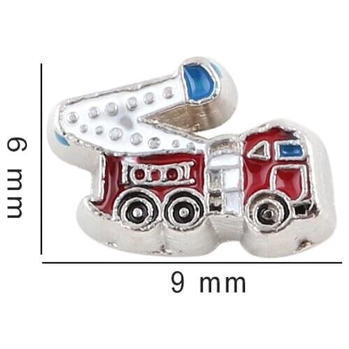 20Pcs/lot Lift Truck Floating Charms Hand-made DIY for Glass Lockets