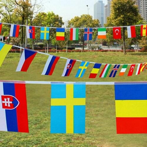25M different Countries String Flag International World Banner Bunting bar home party decoration 100 pcs
