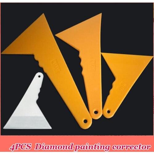 4PC Yellow Diamond Painting Correction Tools Drawing Accessories Adjusterd Corrector For Diamond Painting Kits Fix Tools a164