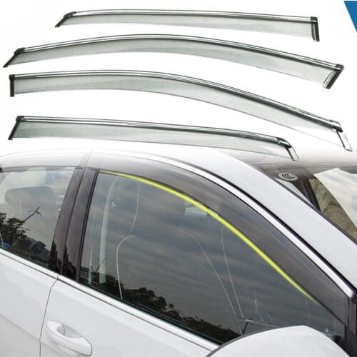 For 5-door hatchback! For VW Volkswagen Golf 7 MK7 2014-2018 Plastic Window Visor Rain Sun Shield Guard Deflector Trim 4pcs