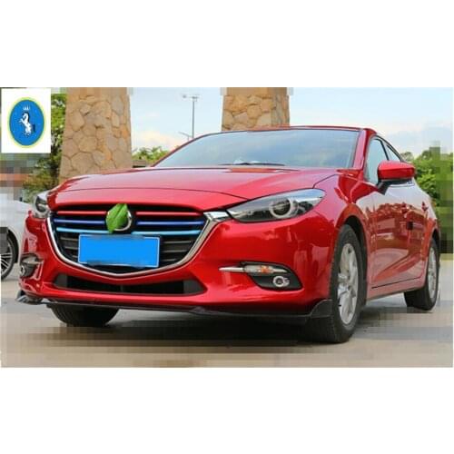 Yimaautotrims Auto Accessory Front Fog Lights Lamp Ring Cover Trim 2 Piece Fit For Mazda 3 AXELA Sedan Hatchback 2017 2018