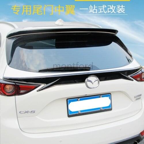 Car Styling ABS Plastic Painted Color Rear Middle Spoiler Trunk Lip Wing For Mazda CX-5 CX5 2017 2018 2019