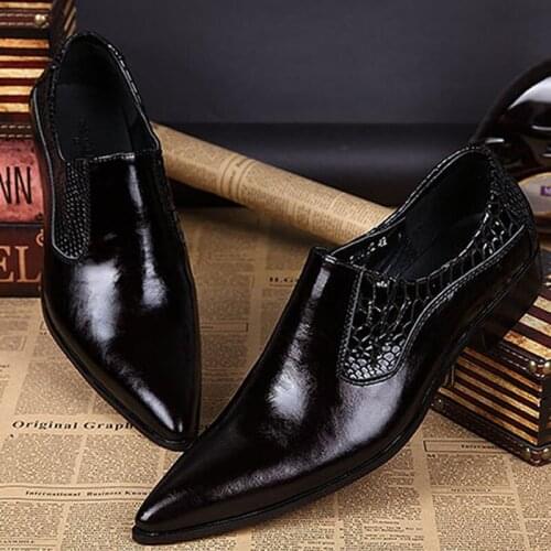 Ntparker Y2017 Fashion Black Men Shoes Handmade Mens Business Shoes mens black leather shoes pointed toe, Big Sizes EU38-46