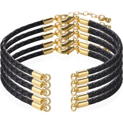 DIY Bracelet Black Red String Woven Rope Adjustable Link Chain for Connectors Charms Bracelets Handmade Making Jewelry Findings