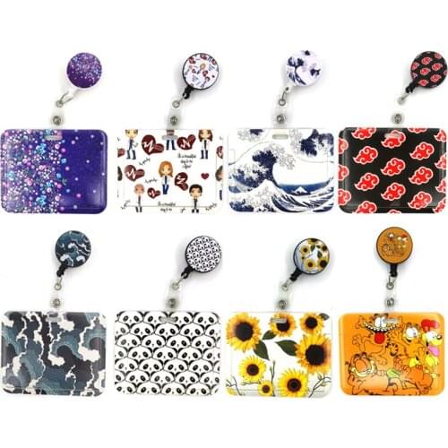 Cute Credit Card Cover Lanyard Bags Retractable Badge Reel Student Nurse Exhibition Enfermera Name Cards ID Card Holder Chest