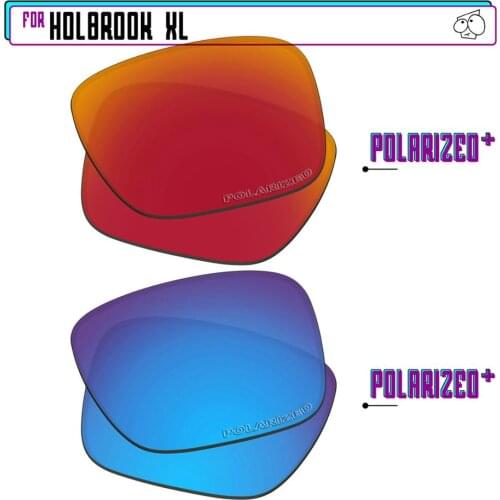 EZReplace Polarized Replacement Lenses for - Oakley Holbrook XL Sunglasses - BlueP Plus-RedP Plus