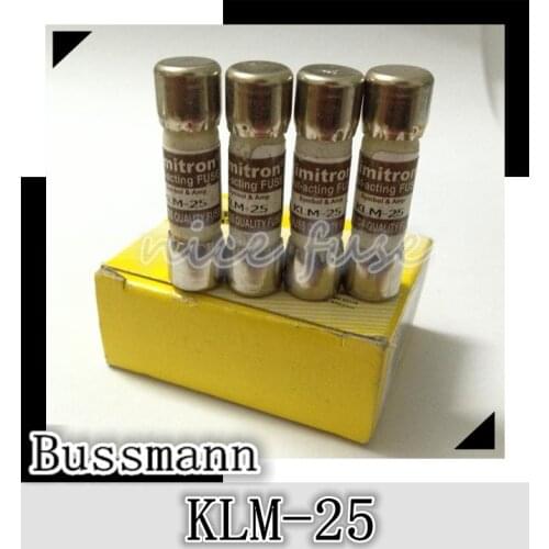 US imports of original Fast-Acting Ceramic Fuse BUSSMANN Fuse KLM-25 10 * 38mm 25A