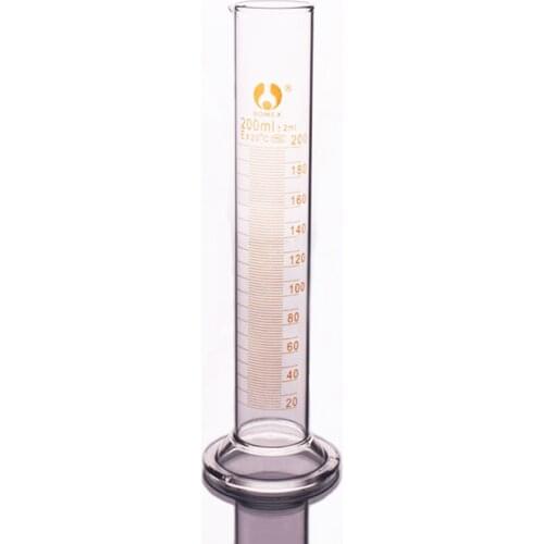 High borosilicate glass measuring cylinder,Capacity 200ml,Graduated Glass Laboratory Cylinder