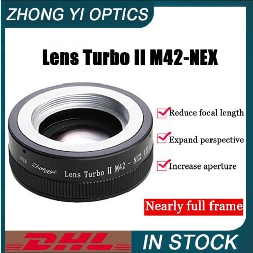 Zhongyi Optics M42-NEX II Lens Adapter Ring Focus Reduction Light Increase For M42 Mount Lens to Sony APS-C Camera