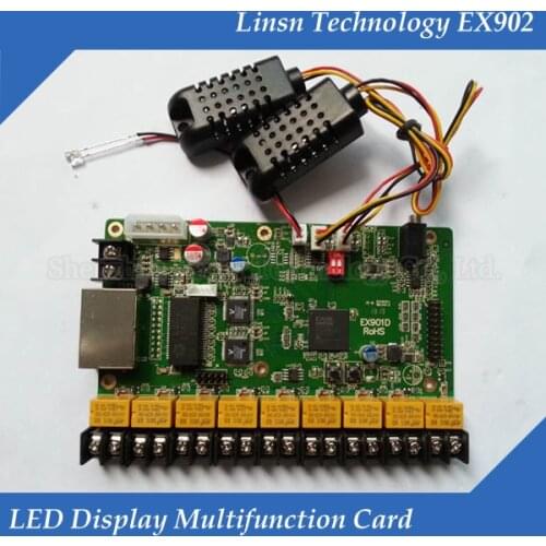 LINSN EX902 multifunction card Temperature Humidity Sensor Brightness Adjustment