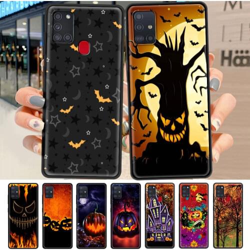 Mobile Phone Case For Samsung Galaxy A51 A71 A21s A31 A32 5G A41 A12 A11 A72 A52 4G A02s A01 Soft Cover Funda Halloween Pumpkin