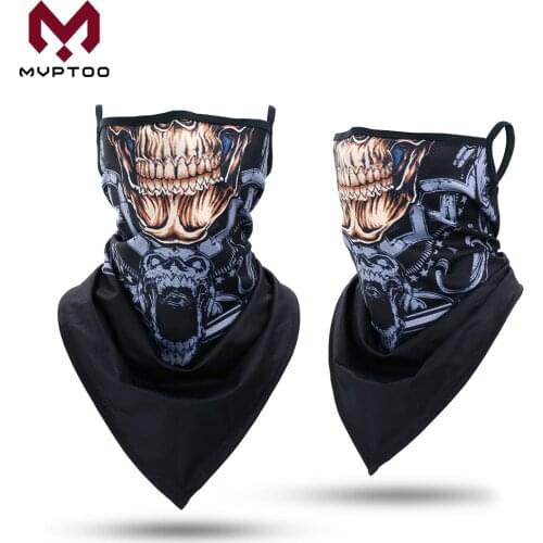 3D Skull Ghost Motorcycle Mask Mountains Road Bicycle Motobike Bandana Full Cover Shield Moto Motocross Balaclava Triangle scarf