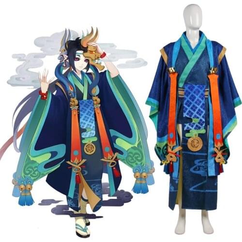 [Customized]Anime! Onmyoji Hannya SR Awakening Game Suit Gorgeous Kimono Uniform Cosplay Costume Halloween Party Outfit 2021 NEW