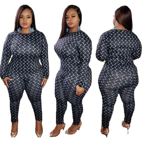 New Fashion African Clothes Women Dashiki Print Black Long Sleeve + Trousers Two-piece Set Super Size XL-5XL 2piece