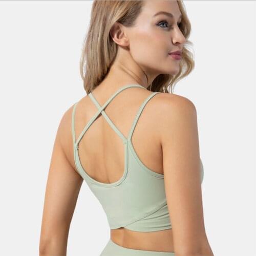 Summer new sports fitness underwear women beauty back cross yoga bra clothes sexy bra fast dry breathable gather shockproof