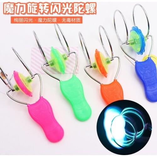 New Trumpet Magic Flying Gyroscope Luminescent Track Gyroscope Magic Rotary Stand Childrens Toys Wholesale