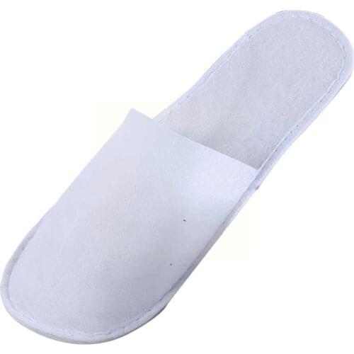Disposable Slippers, Closed Toe Disposable Slippers Guest and Spa Size For Men Women Fit Used, (White) For Hotel, Y6C3