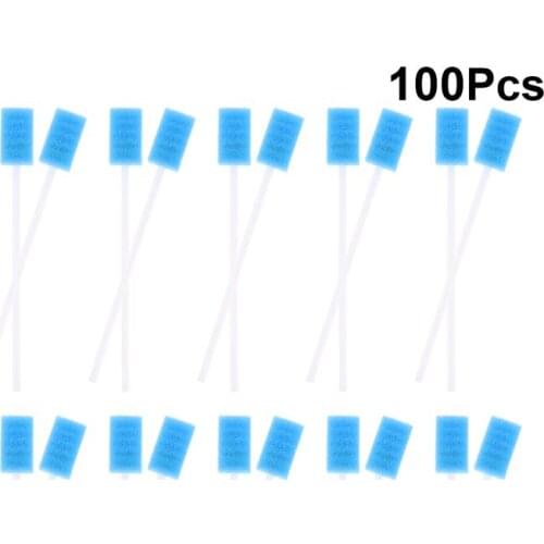 100Pcs Disposable Oral Swabs Sponge Practical Mouth Care Swabs Sponge Mouth Swabs For Cleaning Hospital Home Oral Care