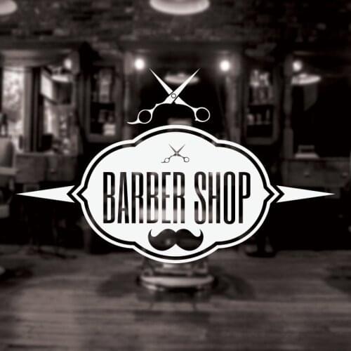Barber Shop Wall Sign Window Decal Sticker Removable Self Adhesive Wall Decals Modern Fashion Decoration Murals Poster G310