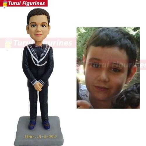 First communion gift jesus christ praying girl figurine mini statue people real face custom design sculpture service by Turui F