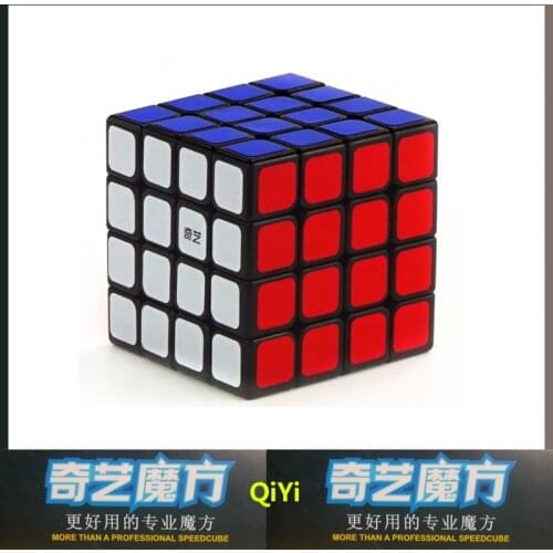 QIYI 4x4x4 Cube 4x4 62mm Cube Puzzle Black White Professional Speed Cube Magico Educational Toy For Children Cube