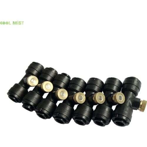 S072 Patio Mist Cooling System Water Mist Nozzle 6pcs Plus Slip Lock Fittings 6pcs Plus End Plug 1pcs