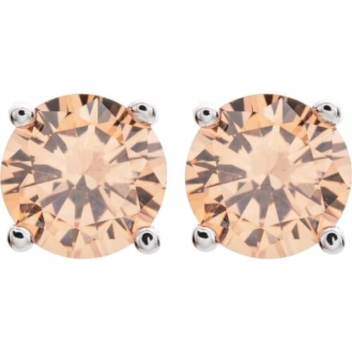 Simple circular fashion Single Zircon ear nail, a variety of colors for women / girls of sweet romantic jewelry ER-329