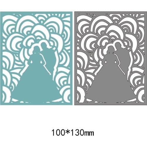 Cutting Dies Human Figure wedding frames metal steel cut dies DIY Scrapbook Album Paper Card Stencil for festival 100*130mm
